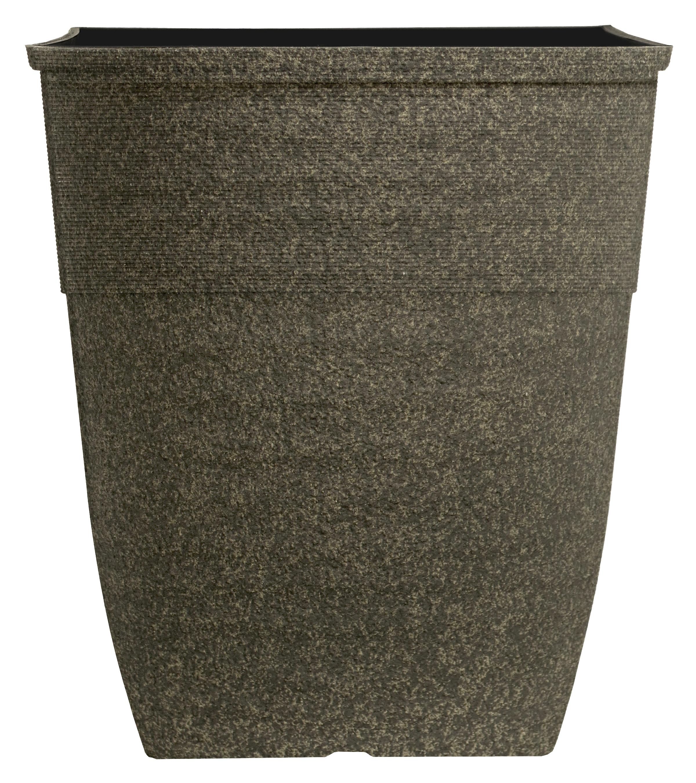 17 Hendrix Tall Square Planter Sandblast Stone - 6 per case - Decorative Planters